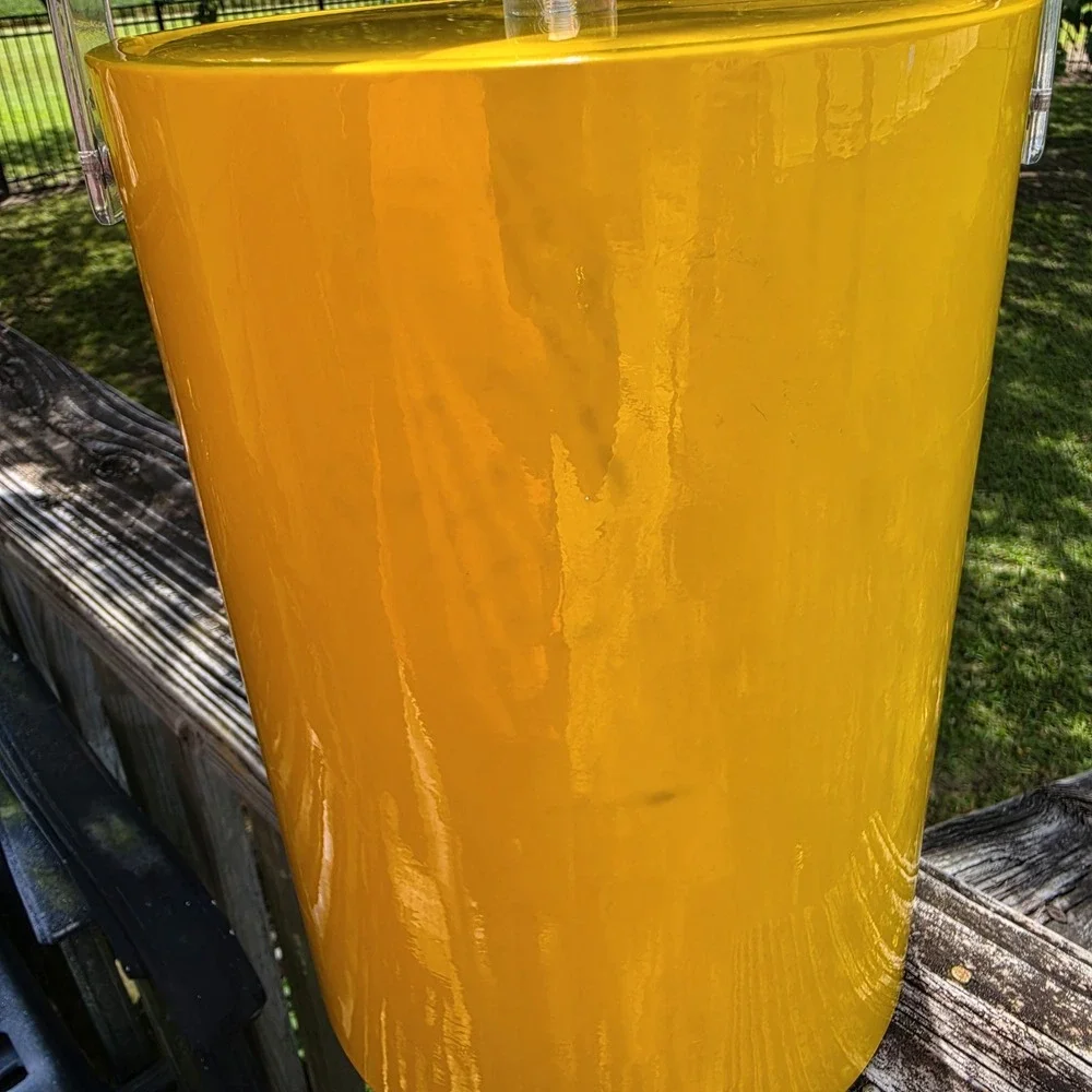 Vintage Specialties Unlimited Yellow Ice Bucket Lucite Handle MCM Mod Barware